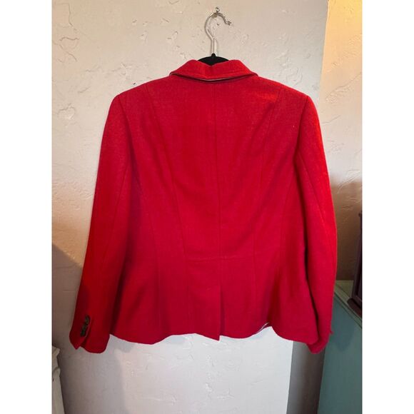 Talbots Red Wool Two Button Blazer Coat 10P Petite - Picture 6 of 8